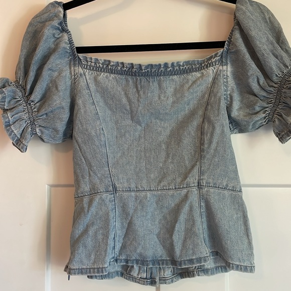 Boyish brand  chambray blouse- puff sleeve - Picture 3 of 6